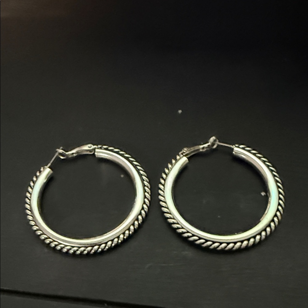 Costume jewelry hoop earrings